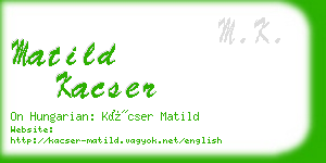 matild kacser business card